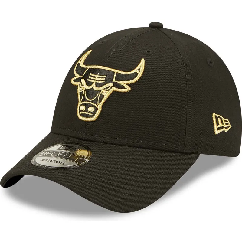 cappelli-curva-nero-cinghia-regolabile-dorado-9forty-metallic-dei-chicago-bulls-nba-di-new-era