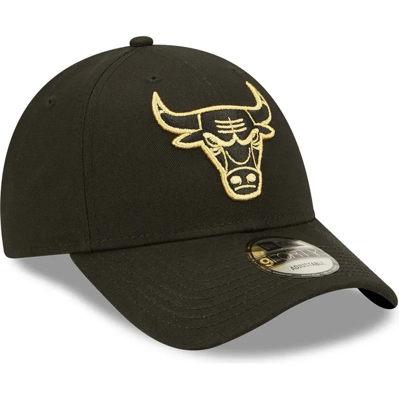 cappelli-curva-nero-cinghia-regolabile-dorado-9forty-metallic-dei-chicago-bulls-nba-di-new-era