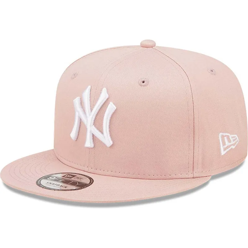 gorra-plana-rosa-snapback-9fifty-league-essential-de-new-york-yankees-mlb-de-new-era