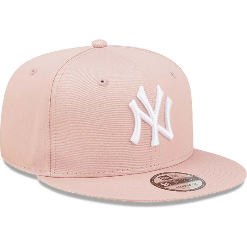 mutzen-flach-rosa-snapback-9fifty-league-essential-der-new-york-yankees-mlb-von-new-era