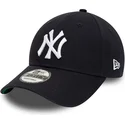 cappelli-curva-blu-marino-cinghia-regolabile-9forty-team-side-patch-dei-new-york-yankees-mlb-di-new-era