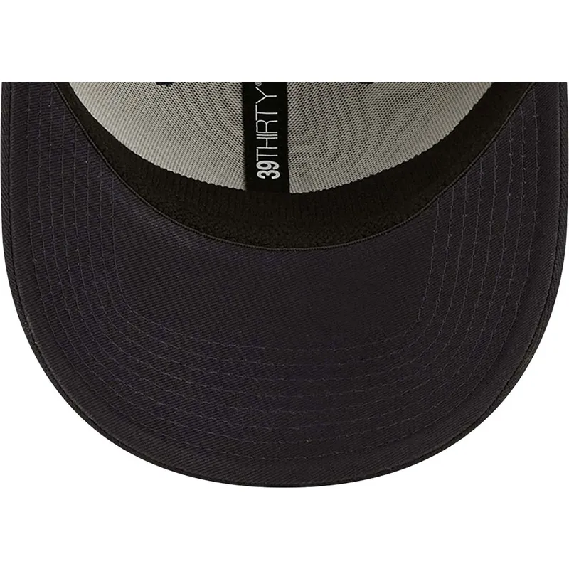 marineblaue-gebogene-verstellbare-kappe-mit-marineblauen-logo-39thirty-league-essential-der-los-angeles-dodgers-mlb-von-new-era