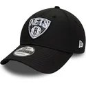 cappelli-curva-nero-cinghia-regolabile-9forty-print-infill-dei-brooklyn-nets-nba-di-new-era
