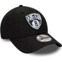 cappelli-curva-nero-cinghia-regolabile-9forty-print-infill-dei-brooklyn-nets-nba-di-new-era