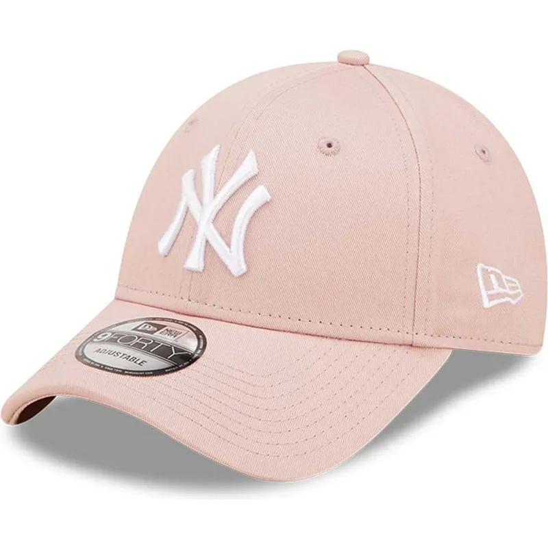 cappelli-curva-rosa-cinghia-regolabile-9forty-league-essential-dei-new-york-yankees-mlb-di-new-era