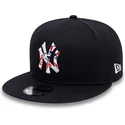 cappello-snapback-9fifty-blu-navy-con-visiera-piatta-team-infill-logo-dei-new-york-yankees-mlb-di-new-era