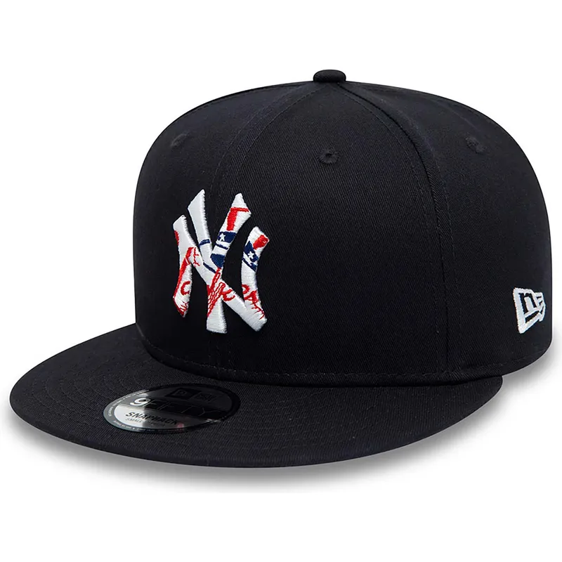 cappelli-piatta-blu-marino-snapback-9fifty-team-infill-dei-new-york-yankees-mlb-di-new-era