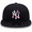 cappello-snapback-9fifty-blu-navy-con-visiera-piatta-team-infill-logo-dei-new-york-yankees-mlb-di-new-era