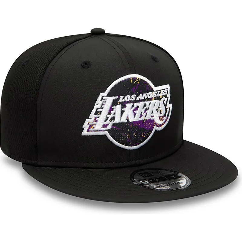 cappelli-piatta-nero-snapback-9fifty-print-infill-dei-los-angeles-lakers-nba-di-new-era