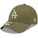 verstellbare-grune-kinder-cap-mit-gebogenem-schirm-und-grunem-logo-9forty-league-essential-der-los-angeles-dodgers-mlb-von-new-e