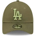 verstellbare-grune-kinder-cap-mit-gebogenem-schirm-und-grunem-logo-9forty-league-essential-der-los-angeles-dodgers-mlb-von-new-e