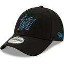 cappellino-curvo-nero-regolabile-9forty-the-league-di-miami-marlins-mlb-di-new-era