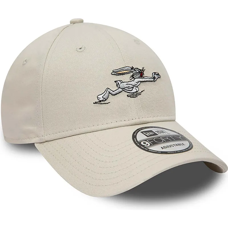 cappelli-curva-beige-cinghia-regolabile-9forty-dei-bugs-bunny-looney-tunes-di-new-era