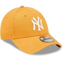 cappellino-curvo-arancione-regolabile-9forty-league-essential-dei-new-york-yankees-mlb-di-new-era
