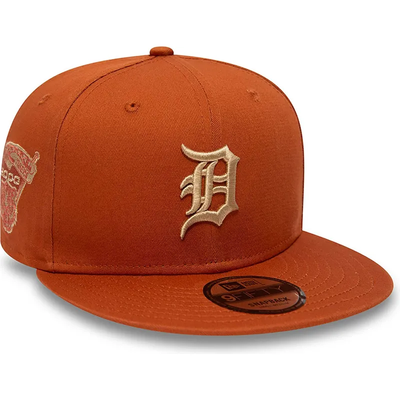 cappelli-piatta-marrone-snapback-9fifty-side-patch-dei-detroit-tigers-mlb-di-new-era cappelli-piatta-marrone-snapback-9fifty-side-patch-dei-detroit-tigers-mlb-di-new-era