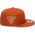 cappello-piatto-marrone-snapback-9fifty-side-patch-dei-detroit-tigers-mlb-di-new-era