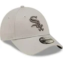verstellbare-beige-gebogene-kappe-fur-kinder-9forty-league-essential-der-chicago-white-sox-mlb-von-new-era