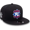 cappellino-snapback-9fifty-con-visiera-piatta-blu-navy-diamond-patch-dei-new-york-yankees-mlb-di-new-era