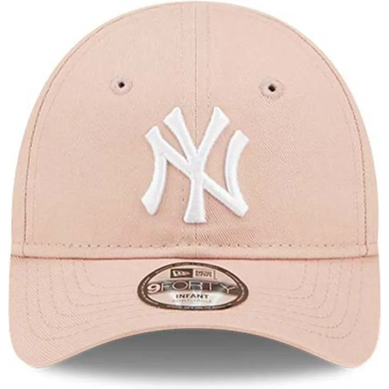 cappelli-curva-rosa-cinghia-regolabile-per-bambino-pequeno-9forty-league-essential-dei-new-york-yankees-mlb-di-new-era