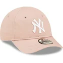 cappellino-curvo-rosa-regolabile-per-bambino-9forty-league-essential-dei-new-york-yankees-mlb-di-new-era
