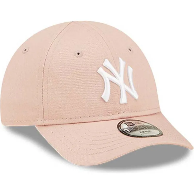cappelli-curva-rosa-cinghia-regolabile-per-bambino-pequeno-9forty-league-essential-dei-new-york-yankees-mlb-di-new-era