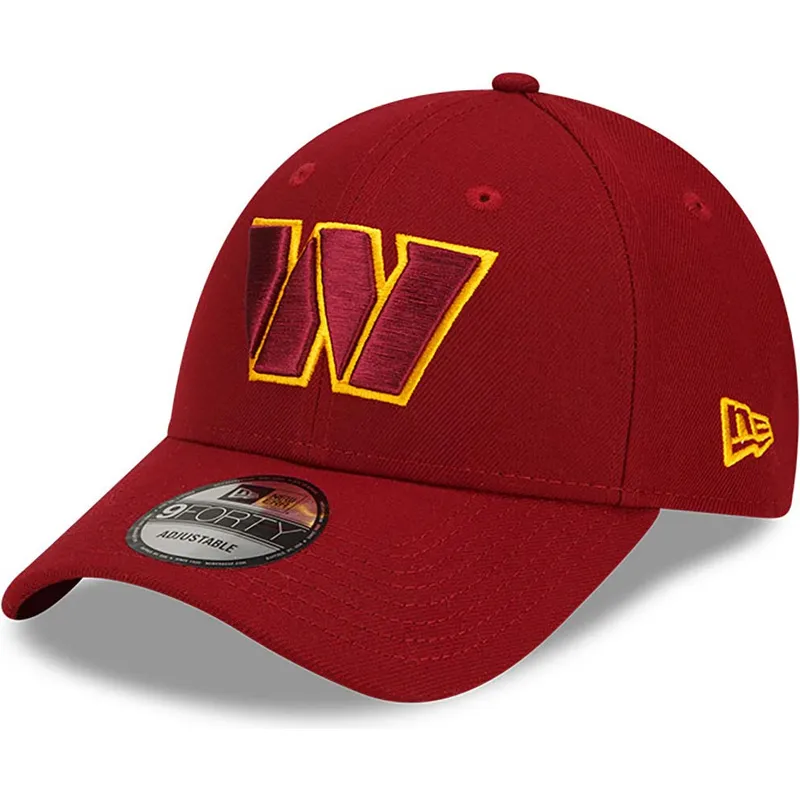 cappellino-visiera-curva-rosso-regolabile-9forty-the-league-di-washington-commanders-nfl-di-new-era