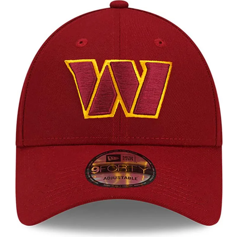 cappellino-visiera-curva-rosso-regolabile-9forty-the-league-di-washington-commanders-nfl-di-new-era