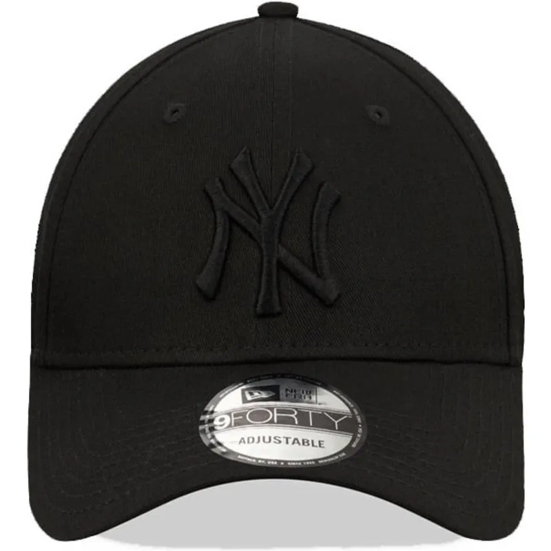 mutzen-gebogen-schwarz-snapback-9forty-league-essential-der-new-york-yankees-mlb-von-new-era