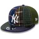 cappellino-piatto-blu-navy-e-verde-regolabile-9fifty-patch-panel-dei-new-york-yankees-mlb-di-new-era