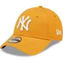 cappellino-curvo-arancione-regolabile-per-bambino-9forty-league-essential-dei-new-york-yankees-mlb-di-new-era