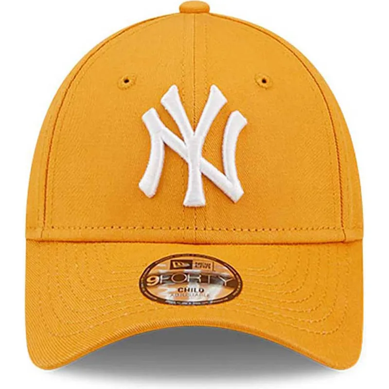 cappelli-curva-arancia-cinghia-regolabile-per-bambino-9forty-league-essential-dei-new-york-yankees-mlb-di-new-era