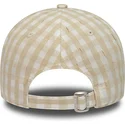 mutzen-gebogen-beige-verstellbares-band-9forty-gingham-der-new-york-yankees-mlb-von-new-era