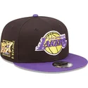 cappelli-piatta-nero-snapback-9fifty-team-patch-dei-los-angeles-lakers-nba-di-new-era