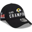 cappelli-curva-nero-cinghia-regolabile-9forty-super-bowl-champions-lvi-2022-dei-los-angeles-rams-nfl-di-new-era