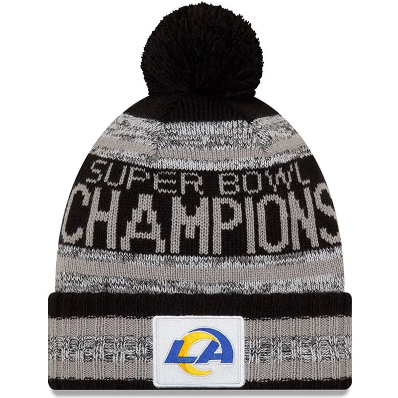mutzen-pompon-schwarz-parade-knit-super-bowl-champions-lvi-2022-der-los-angeles-rams-nfl-von-new-era