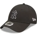 cappelli-curva-nero-cinghia-regolabile-9forty-team-outline-dei-new-york-yankees-mlb-di-new-era