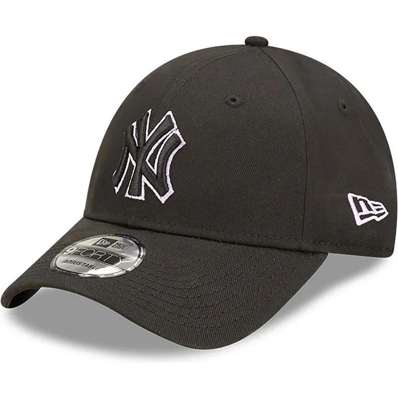 mutzen-gebogen-schwarz-verstellbares-band-9forty-team-outline-der-new-york-yankees-mlb-von-new-era mutzen-gebogen-schwarz-verstellbares-band-9forty-team-outline-der-new-york-yankees-mlb-von-new-era