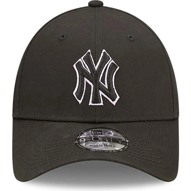 mutzen-gebogen-schwarz-verstellbares-band-9forty-team-outline-der-new-york-yankees-mlb-von-new-era mutzen-gebogen-schwarz-verstellbares-band-9forty-team-outline-der-new-york-yankees-mlb-von-new-era