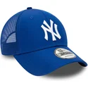 verstellbare-blaue-trucker-kappe-9forty-home-field-der-new-york-yankees-mlb-von-new-era