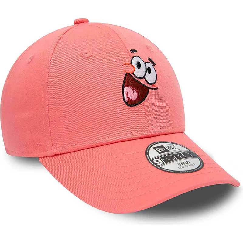 cappelli-curva-rosa-cinghia-regolabile-per-bambino-9forty-dei-patricio-estrella-bob-esponja-di-new-era