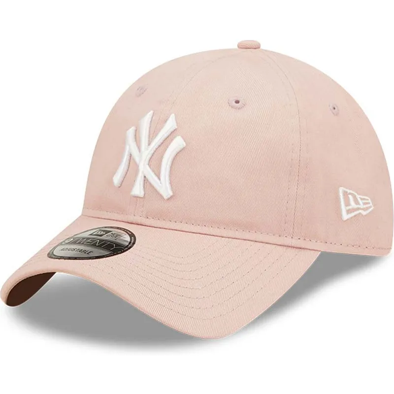 cappelli-curva-rosa-cinghia-regolabile-9twenty-league-essential-dei-new-york-yankees-mlb-di-new-era