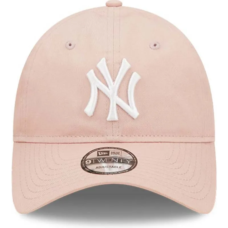 cappelli-curva-rosa-cinghia-regolabile-9twenty-league-essential-dei-new-york-yankees-mlb-di-new-era
