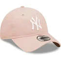 cappellino-curvo-rosa-regolabile-9twenty-league-essential-dei-new-york-yankees-mlb-di-new-era