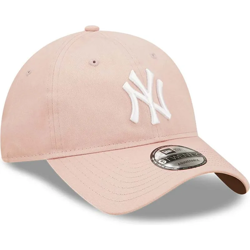 cappelli-curva-rosa-cinghia-regolabile-9twenty-league-essential-dei-new-york-yankees-mlb-di-new-era