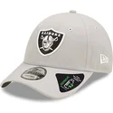 cappelli-curva-grigio-cinghia-regolabile-9forty-repreve-dei-las-vegas-raiders-nfl-di-new-era