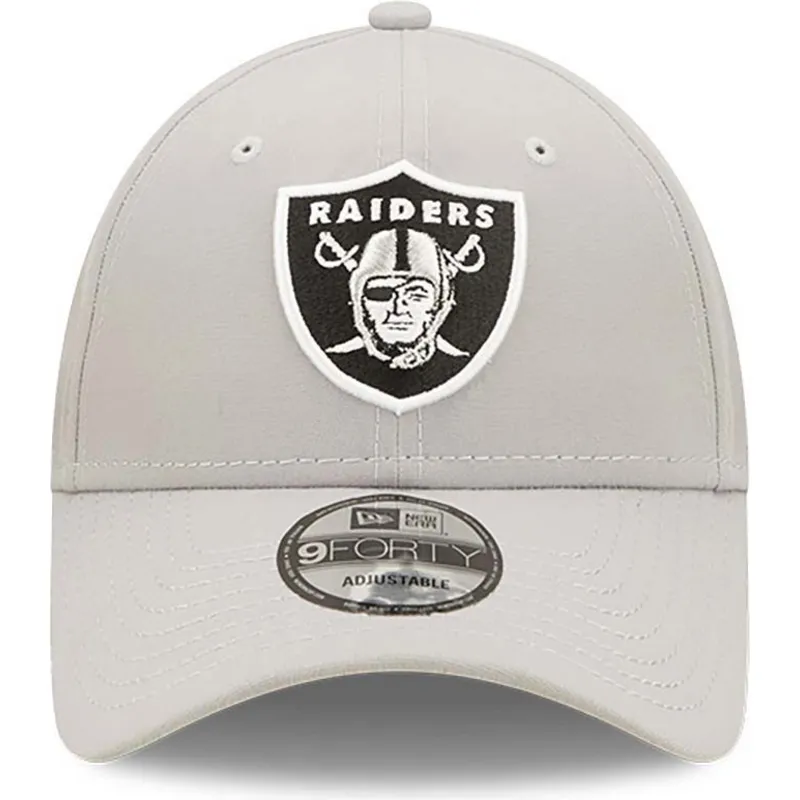 cappelli-curva-grigio-cinghia-regolabile-9forty-repreve-dei-las-vegas-raiders-nfl-di-new-era