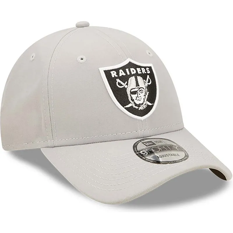 mutzen-gebogen-grau-verstellbares-band-9forty-repreve-der-las-vegas-raiders-nfl-von-new-era