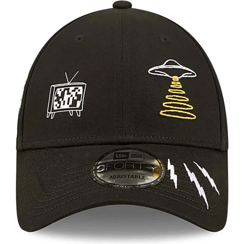 cappelli-curva-nero-cinghia-regolabile-9forty-di-new-era