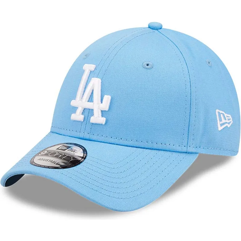 cappelli-curva-blu-cinghia-regolabile-9forty-league-essential-dei-los-angeles-dodgers-mlb-di-new-era