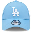 mutzen-gebogen-blau-verstellbares-band-9forty-league-essential-der-los-angeles-dodgers-mlb-von-new-era